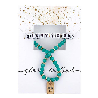 Word Beaded Tag Bracelet