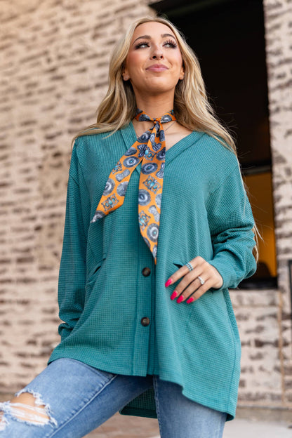 Two-Tone Charm Cardigan: Magenta / L