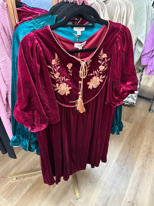 CRUSHING ON VELVET DRESS