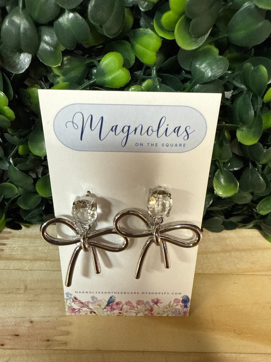 SPARKLING BOW EARRINGS