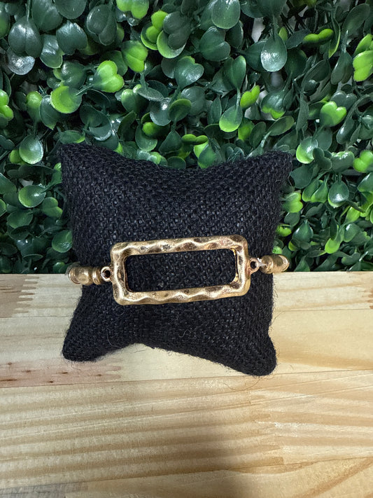 RECTANGLE MULTI METAL BRACELET
