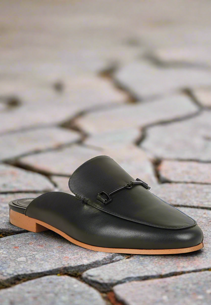 Kristy Horsebit Embellished Mules: BLACK / US-9 / UK-7 / EU-40