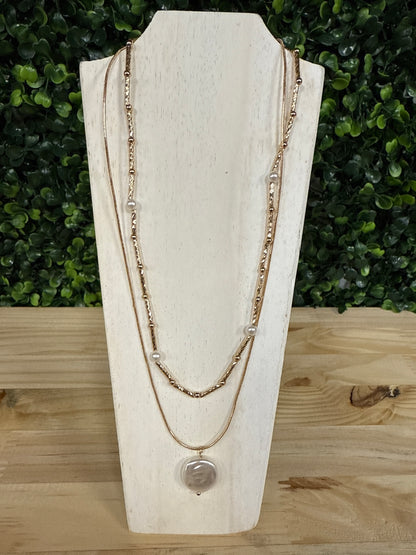MULTI LAYER PEARL NECKLACE