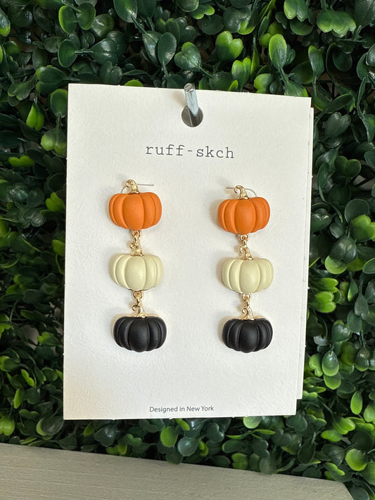 TRIO PUMPKIN EARRING