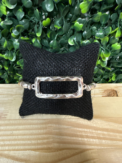 RECTANGLE MULTI METAL BRACELET