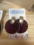 RED STONE EARRINGS