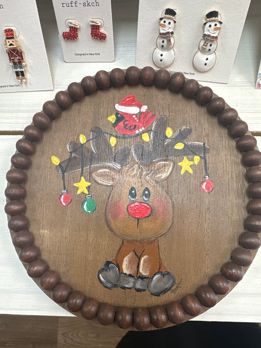 HANDPAINTED WOODEN BEAD TRAY