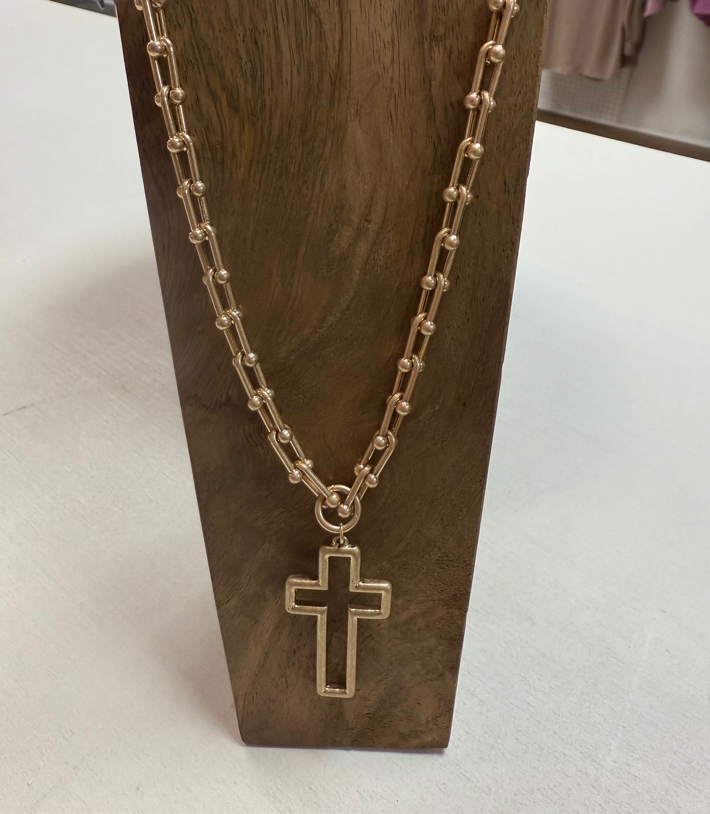 Bold cross necklace