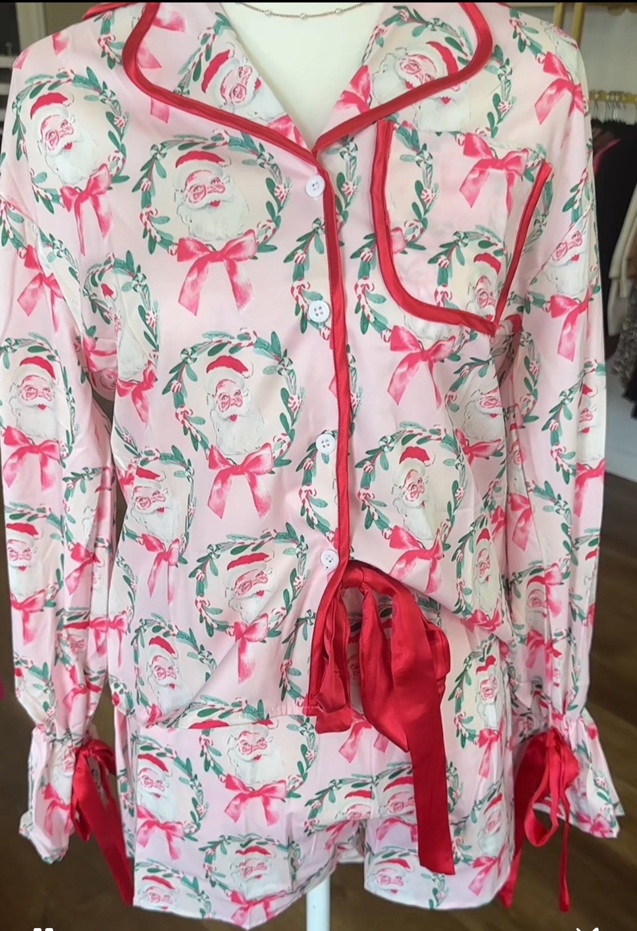 SANTA SATIN PAJAMAS