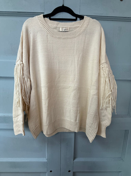 FLIRTY AND FRINGE SWEATER