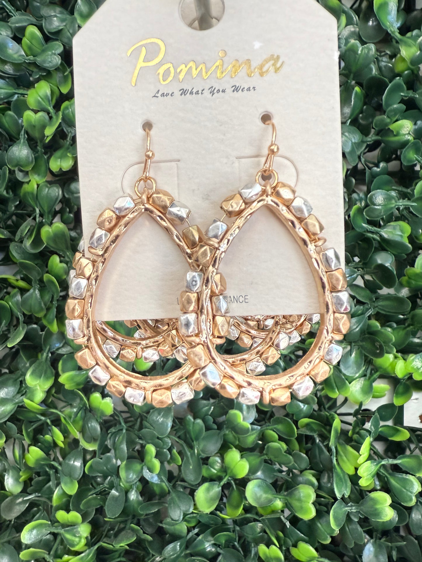 SILVER GOLD DANGLE EARRINGS