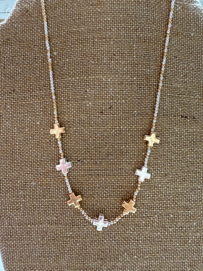 Seven crosses necklace