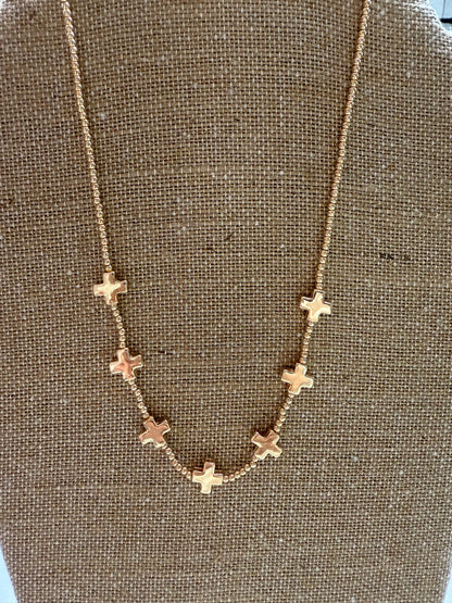 Seven crosses necklace