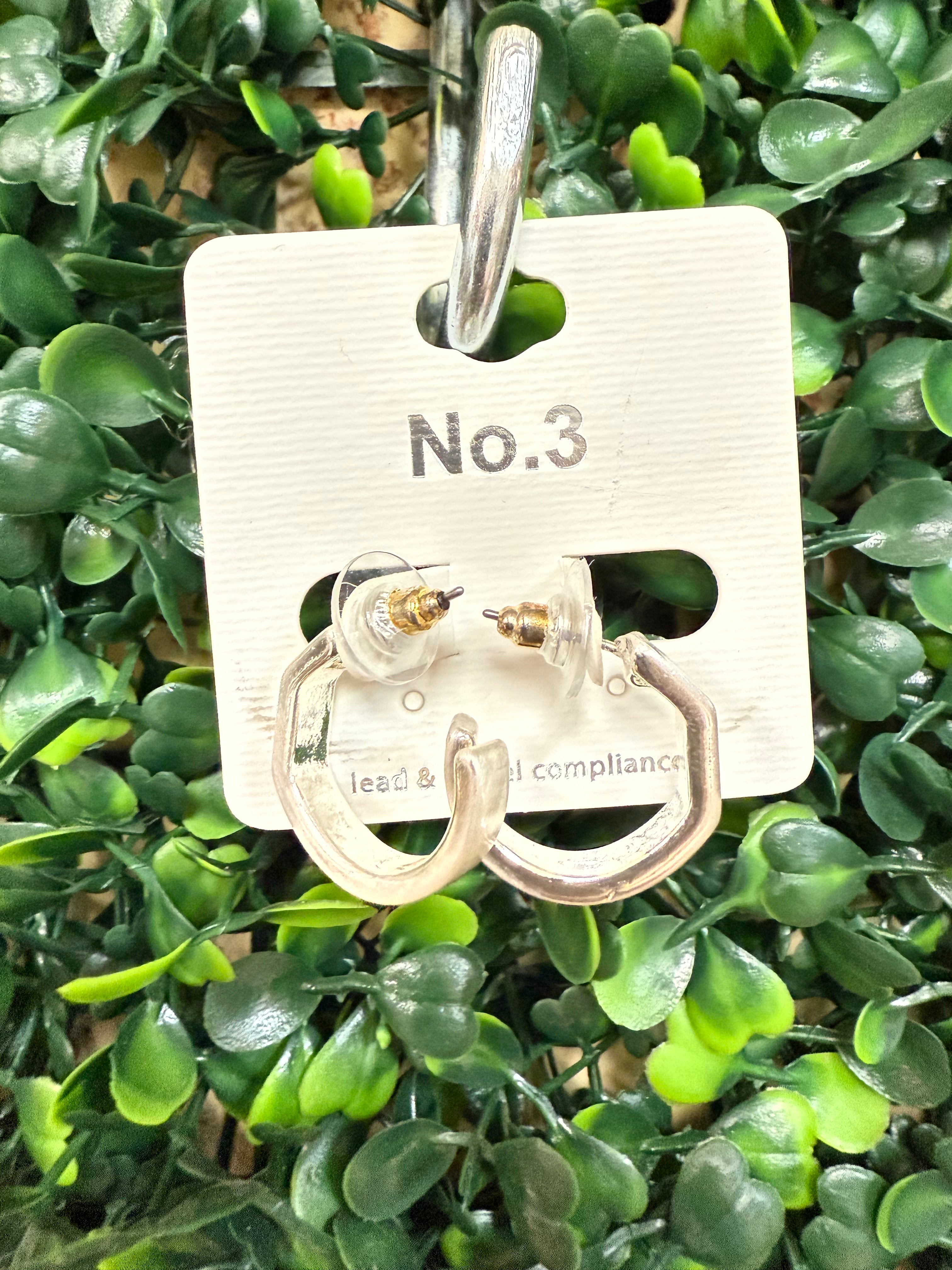 Small hoop flare earrings
