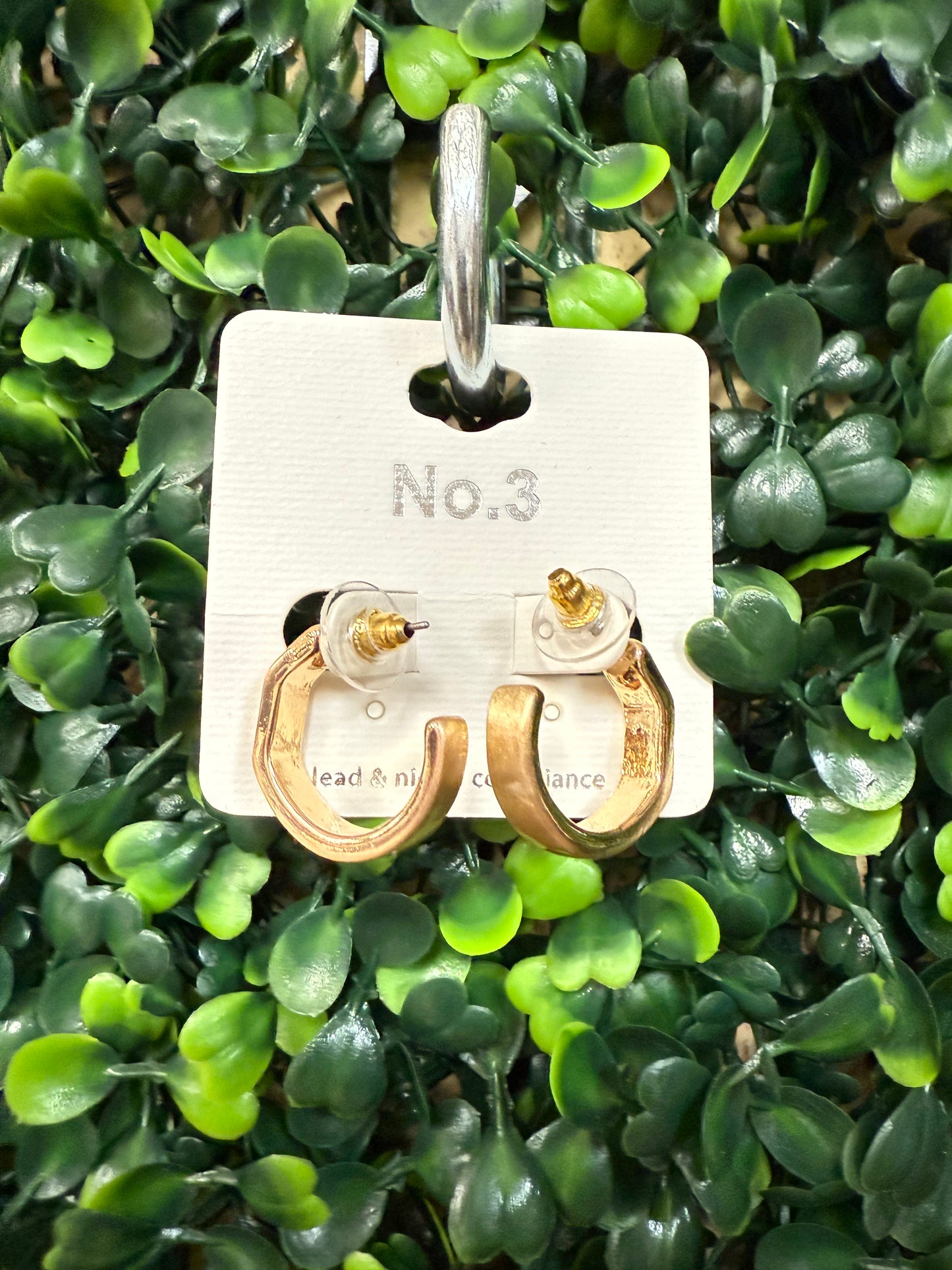 Small hoop flare earrings