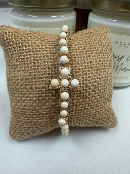 Magnetic cross bracelet