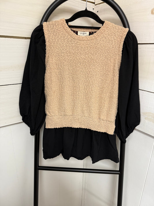 FUZZY VEST TOP