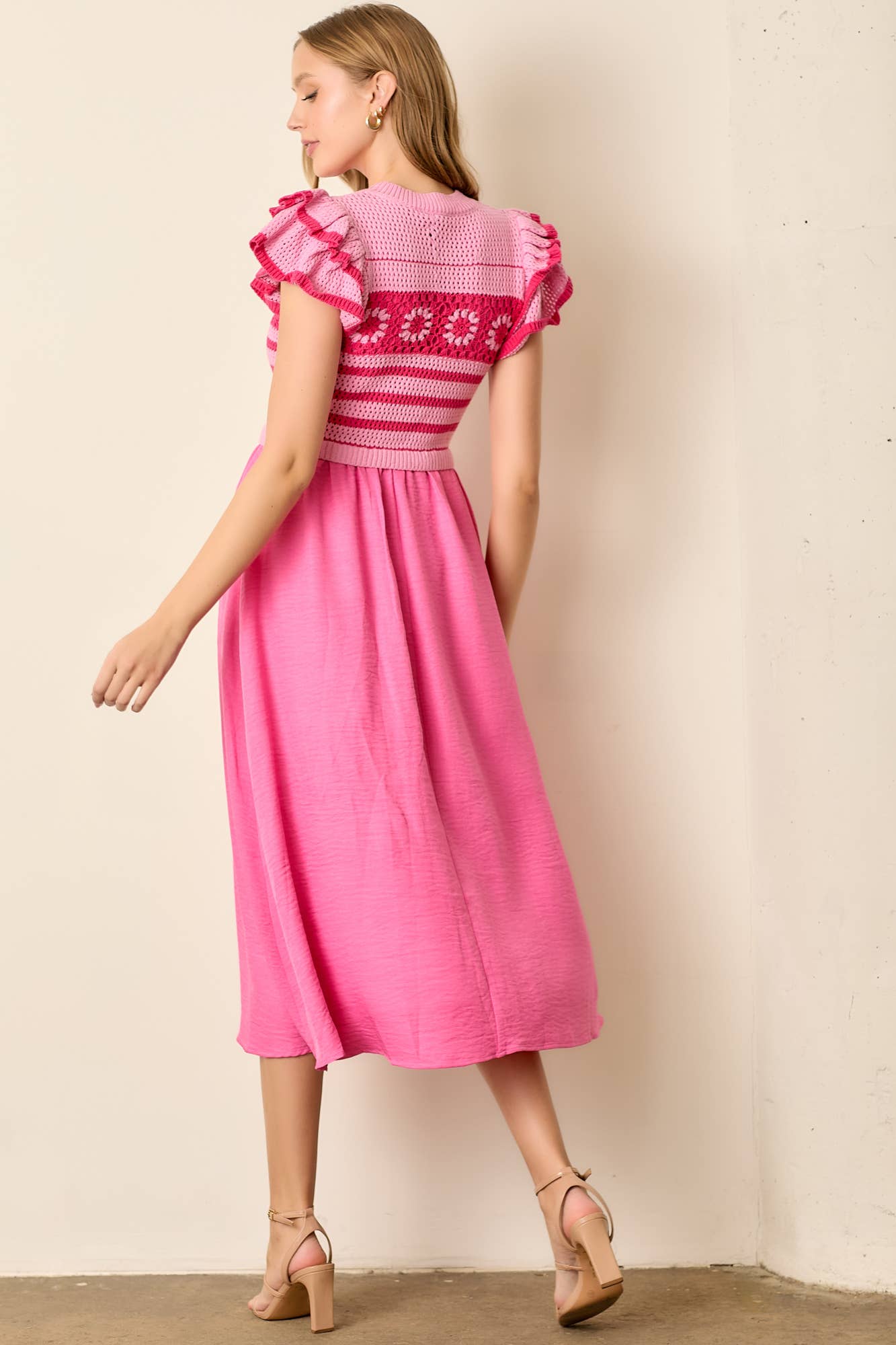 CROCHET MIDI DRESS
