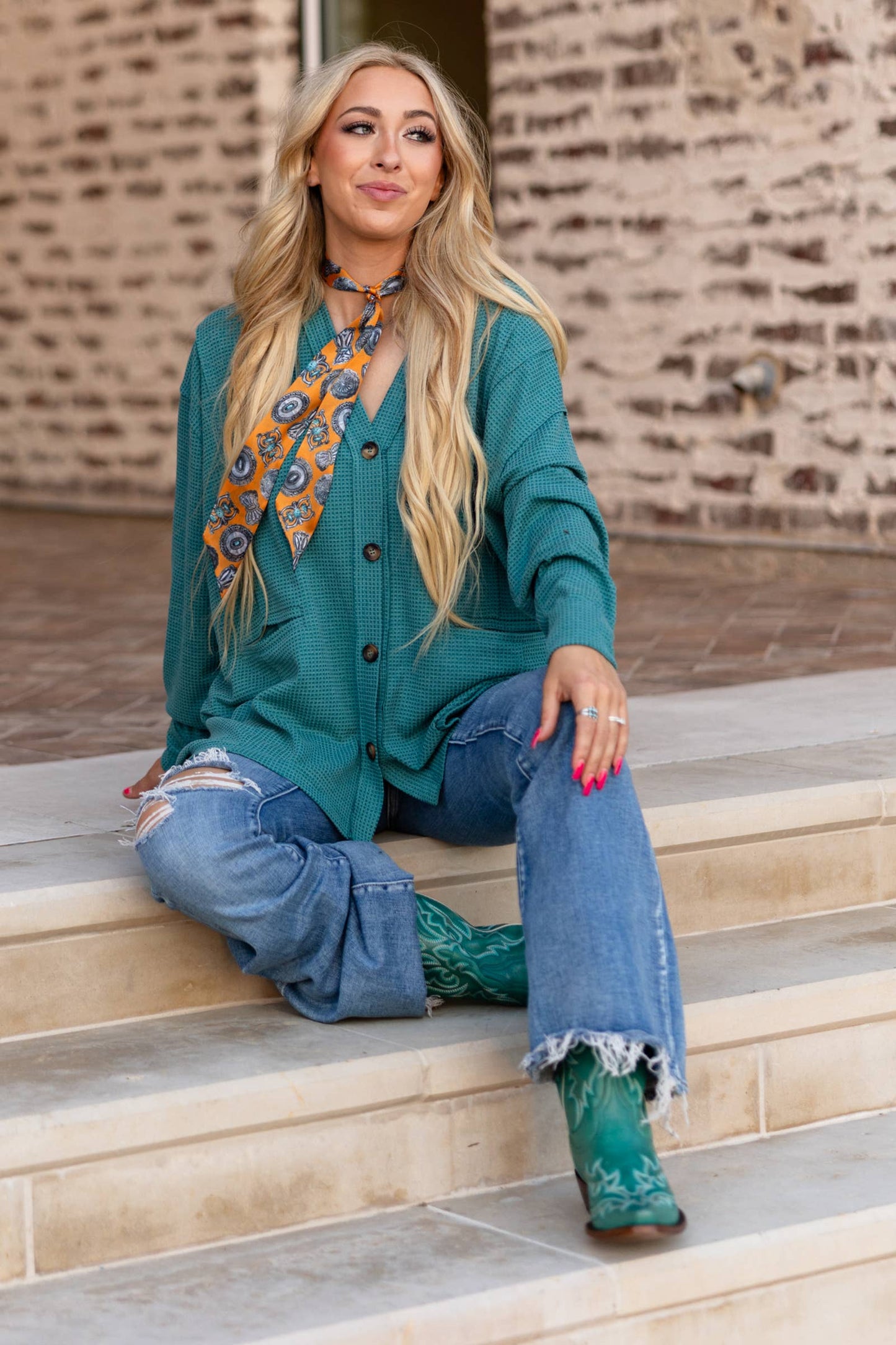 Two-Tone Charm Cardigan: Magenta / L
