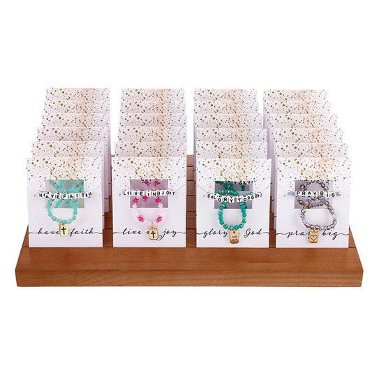 Word Beaded Tag Bracelet
