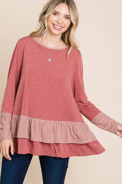 ETK-8635 Tiered Babydoll Top