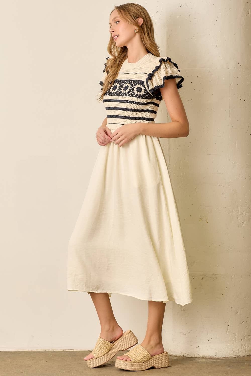 CROCHET MIDI DRESS