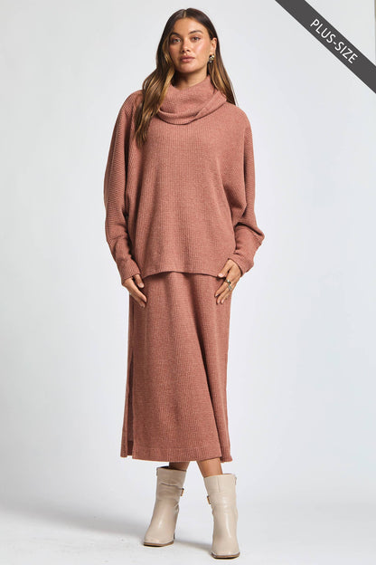 PLUS SIZE 2 Piece Cozy Thermal Layered Set