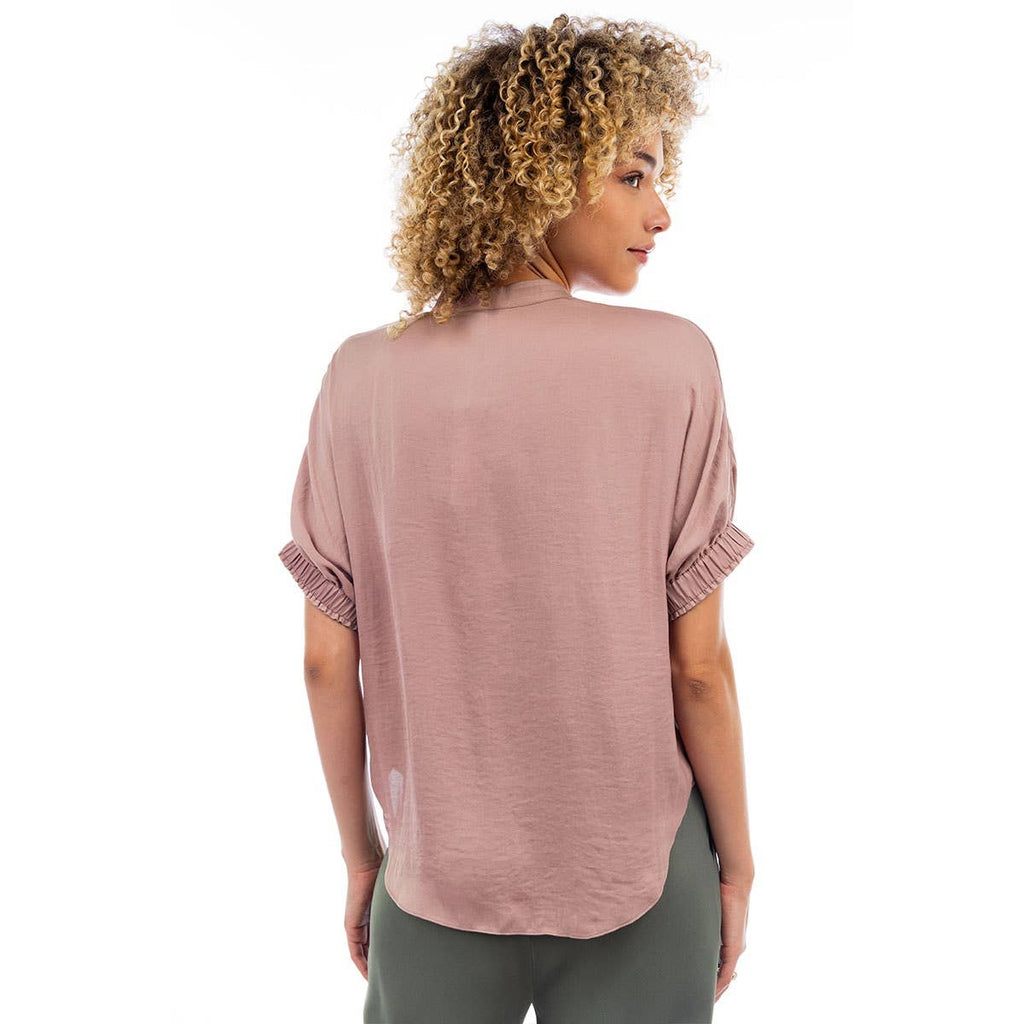 Oversized Boxy Blouse With Elastic Detail