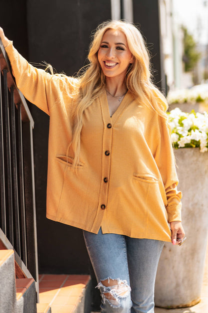 Two-Tone Charm Cardigan: Magenta / S
