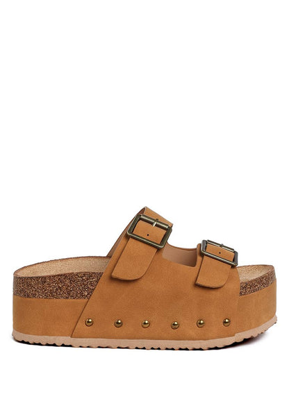 Impala Studded Faux Leather Slip Ons: Tan / US-9 / UK-7 / EU-40