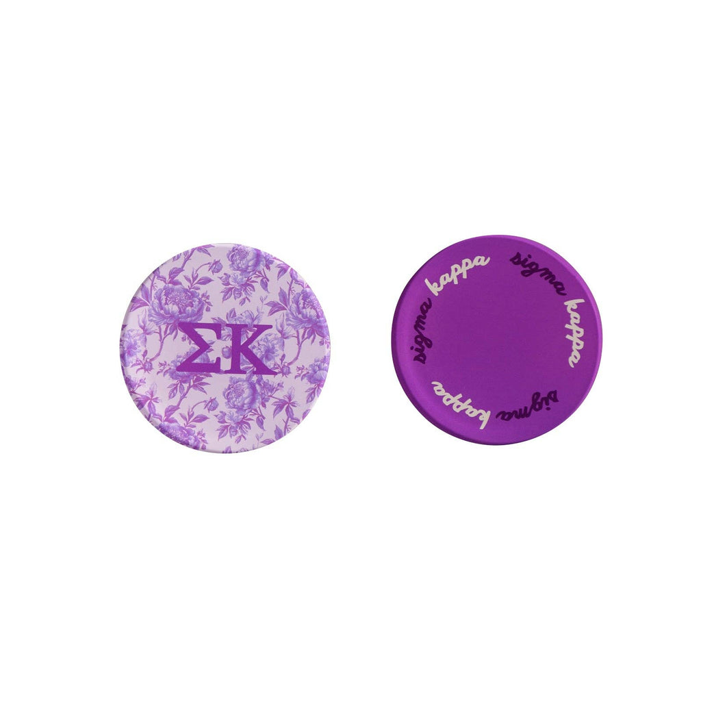 Sorority Reversible Sided Acrylic Floral Coaster