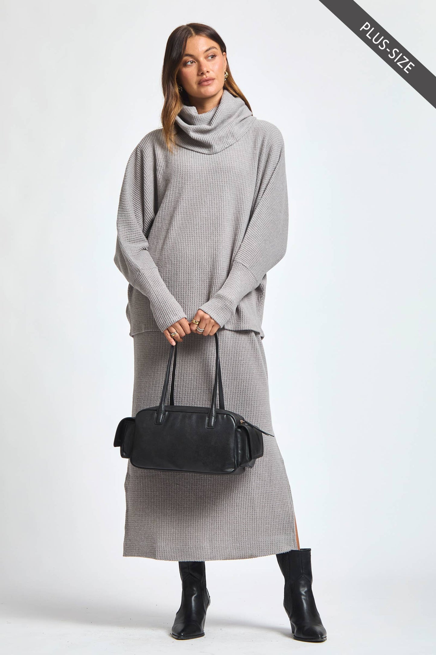 PLUS SIZE 2 Piece Cozy Thermal Layered Set