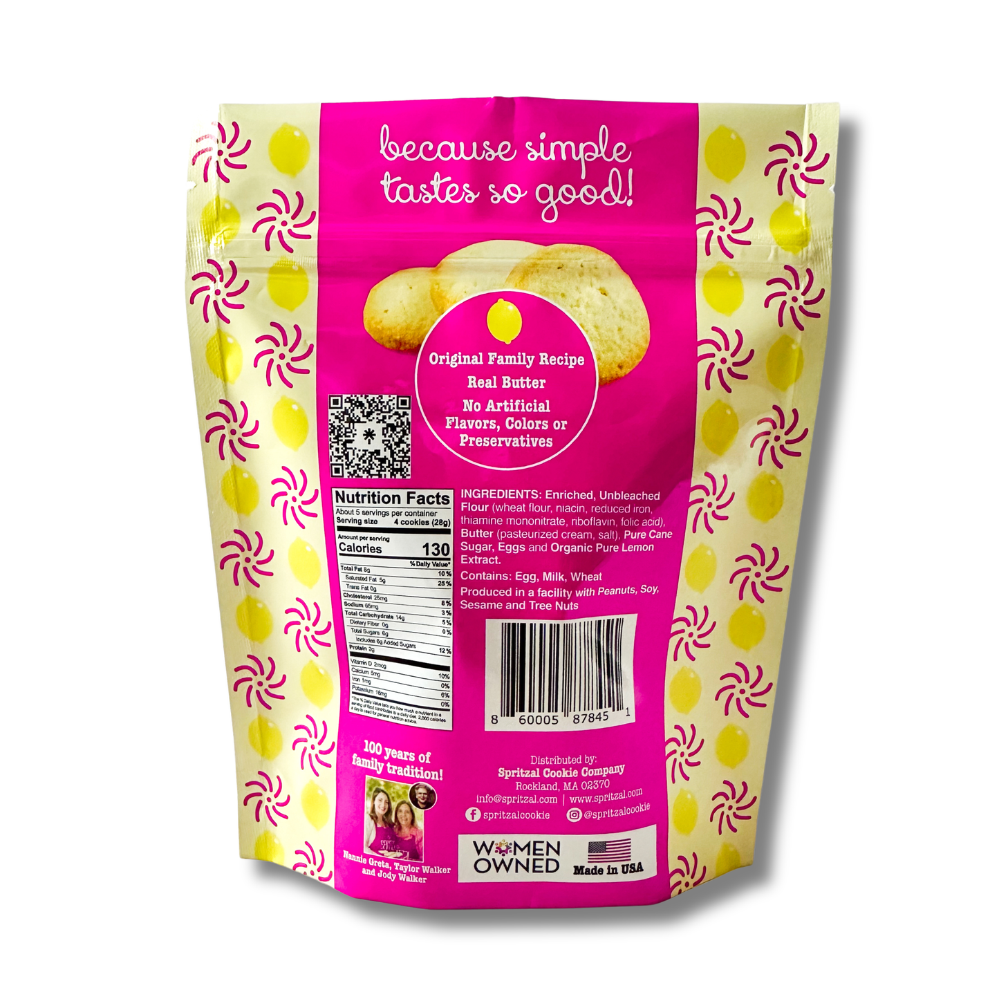 Ooh La Lemon Shortbread Cookie Bites, 5 oz — Case of 8