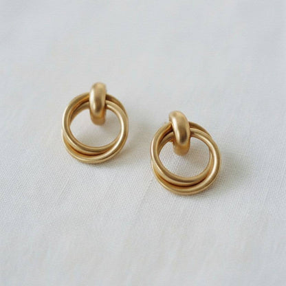 Vintage Inspired Geometric Knot Stud Earrings