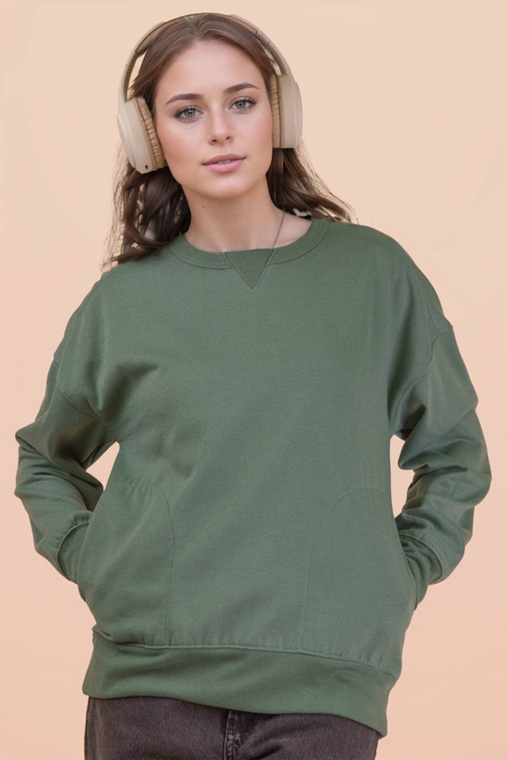 NT12385-Oversized Casual Comfy Solid Knit Top