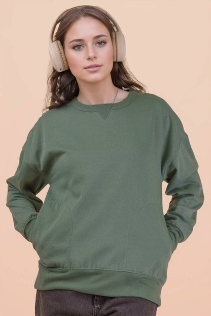 NT12385-Oversized Casual Comfy Solid Knit Top