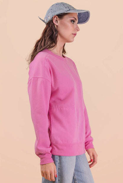 NT12385-Oversized Casual Comfy Solid Knit Top