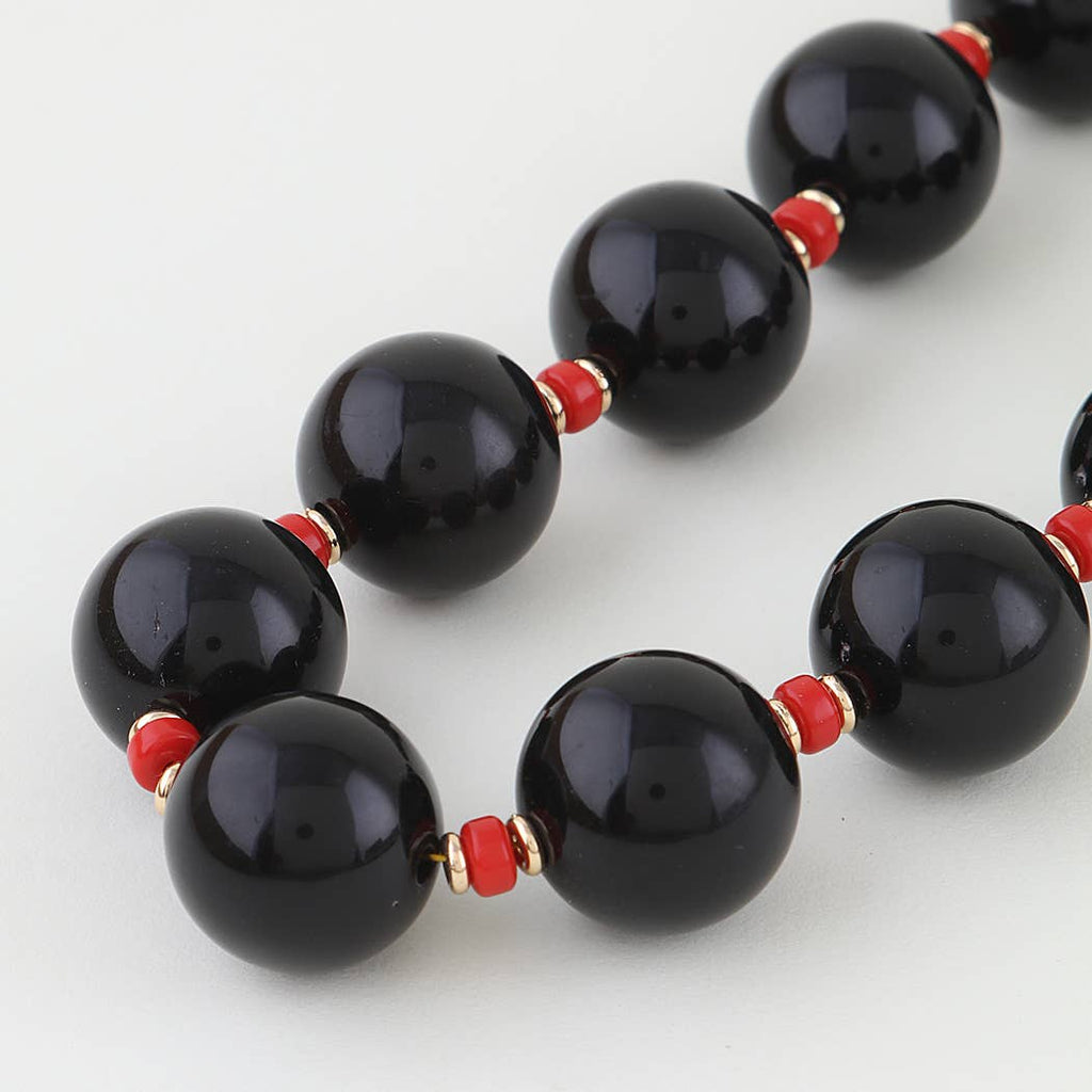 Abstract Beaded Statement Necklace