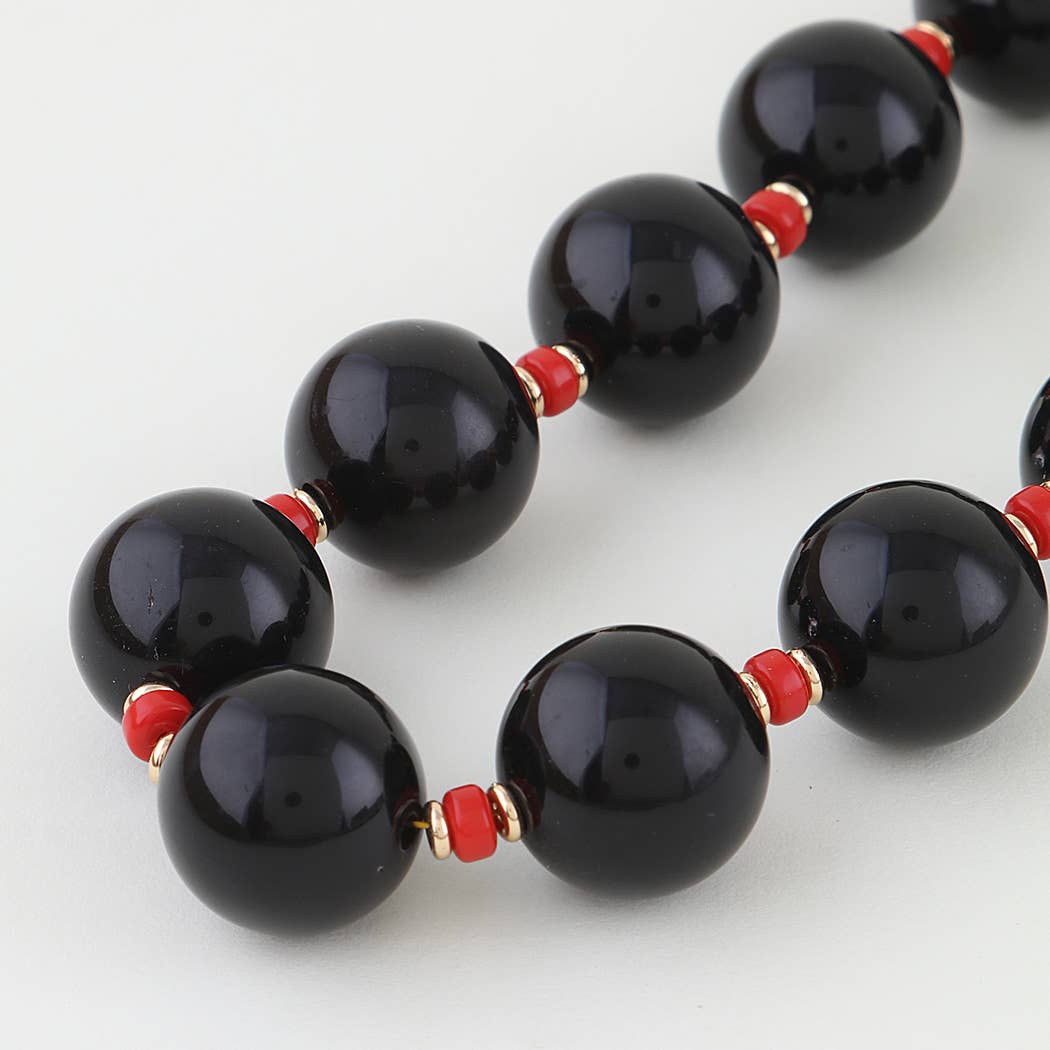 Abstract Beaded Statement Necklace