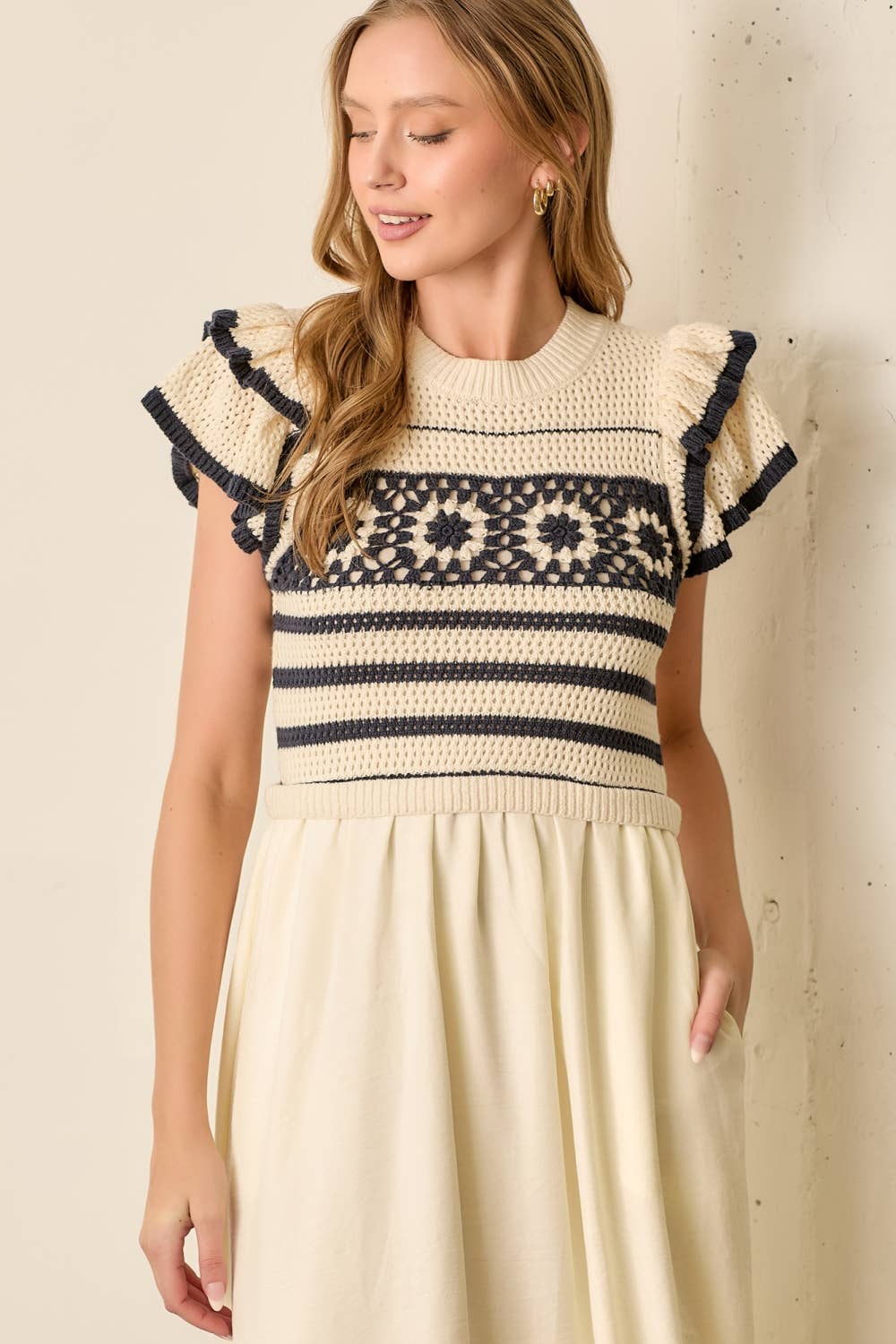CROCHET MIDI DRESS