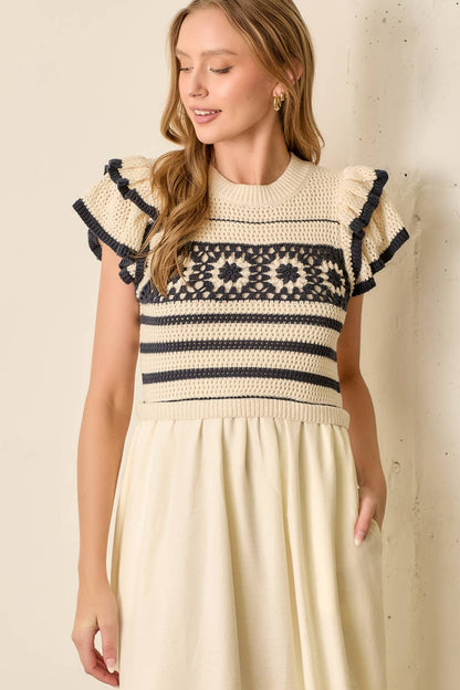 CROCHET MIDI DRESS