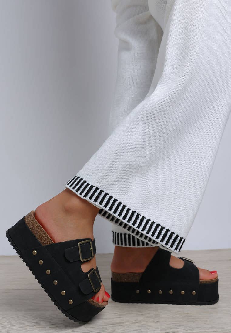 Impala Studded Faux Leather Slip Ons: Tan / US-9 / UK-7 / EU-40