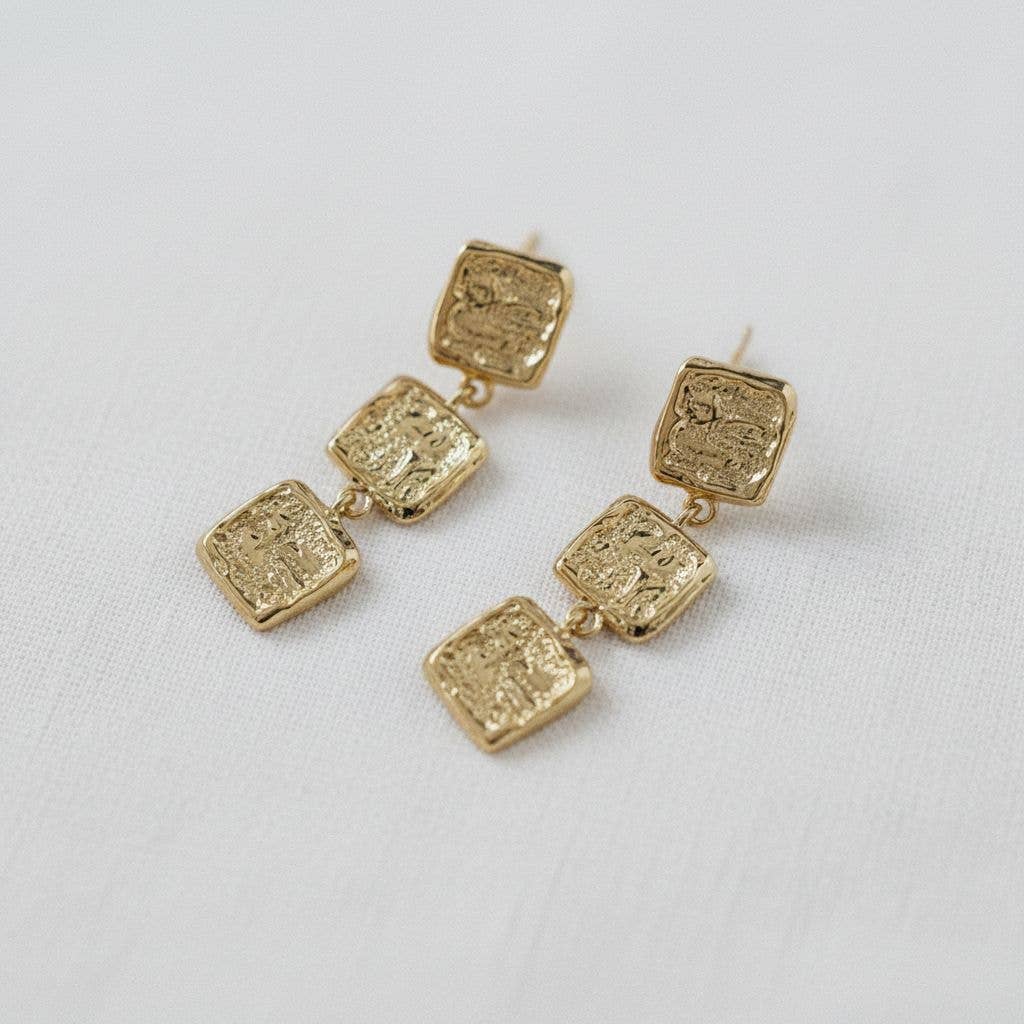Geometric Long Drop Earrings with Elegant Flair