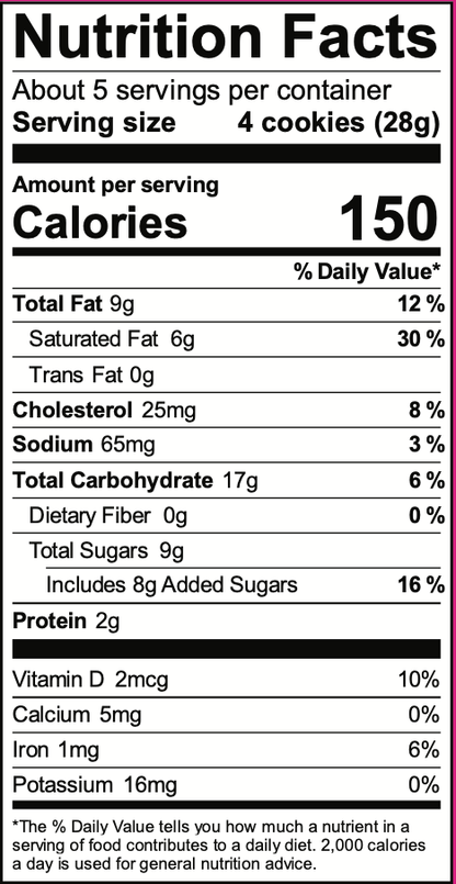 Birthday Cake Shortbread Cookie Bites 5oz- Case of 8