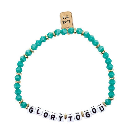 Word Beaded Tag Bracelet