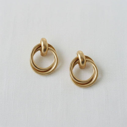 Vintage Inspired Geometric Knot Stud Earrings