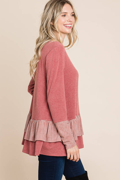 ETK-8635 Tiered Babydoll Top