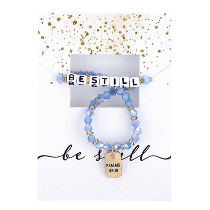 Word Beaded Tag Bracelet