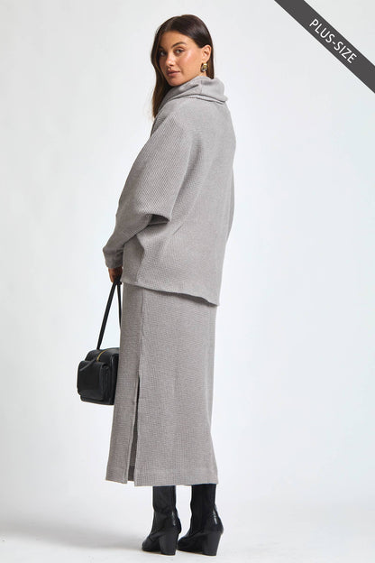 PLUS SIZE 2 Piece Cozy Thermal Layered Set