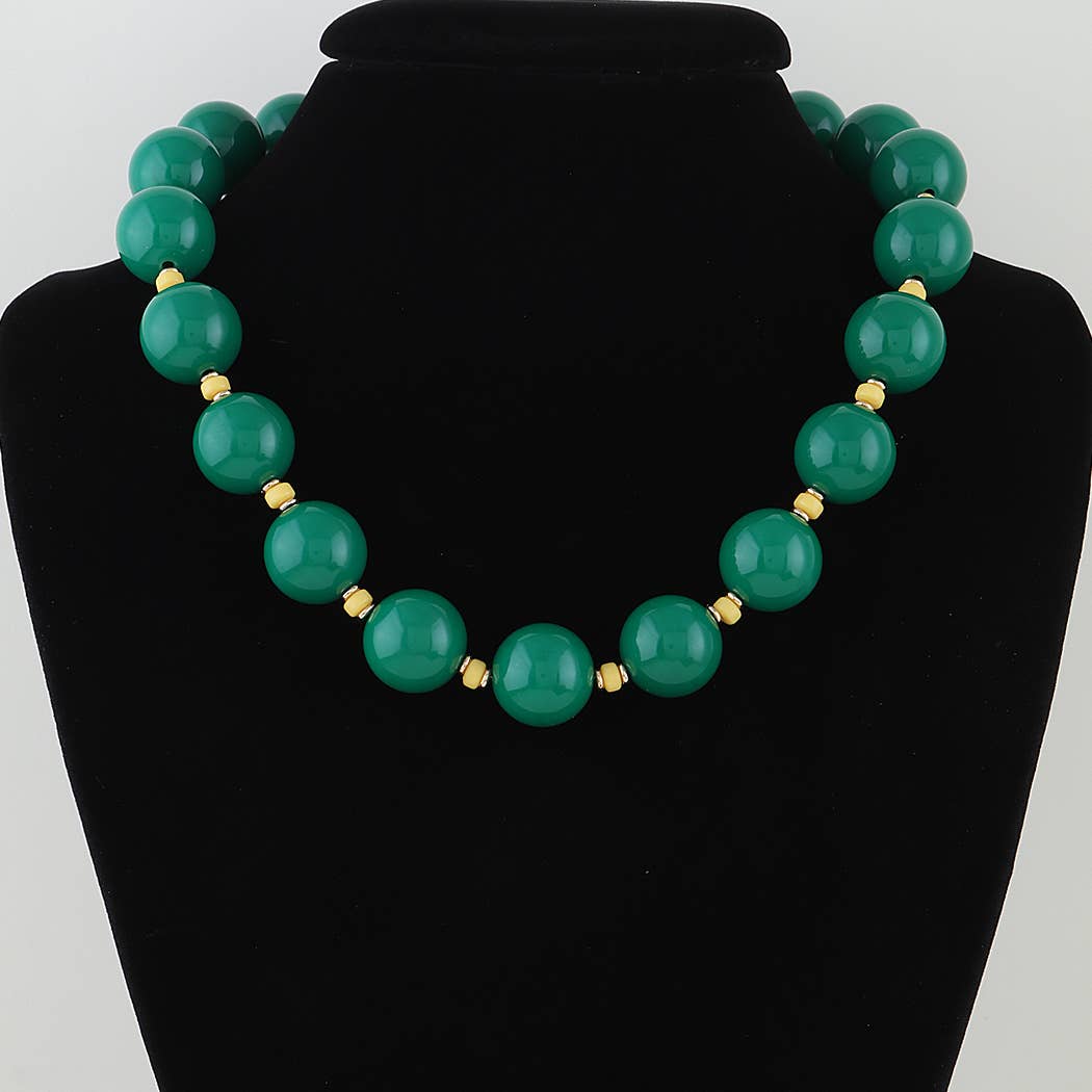 Abstract Beaded Statement Necklace